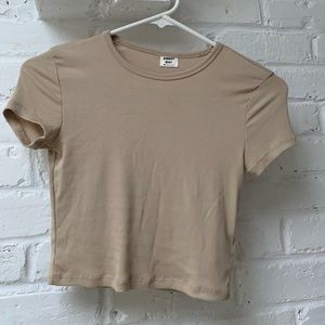 Aritzia Beige Crop Top